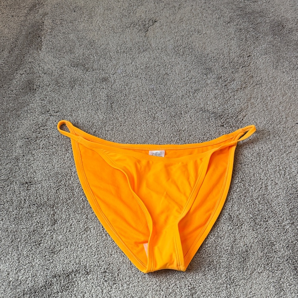 Wild Fable Orange Low Rise High Leg Cheeky Bikini Bottom SIZE L